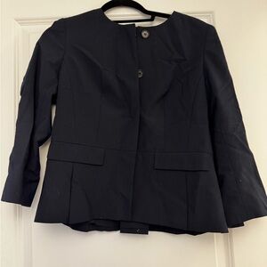 Ann Taylor Blue Blazer Peplum Style